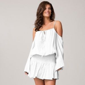 Dakidaya Punta Cana White Cold Shoulder Dress